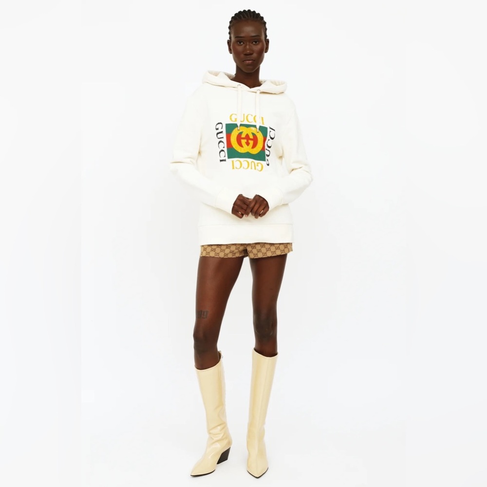 Gucci
Cream Logo Graphic Hoodie - oversized fit